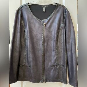 Style & Co Faux Leather Zip Jacket